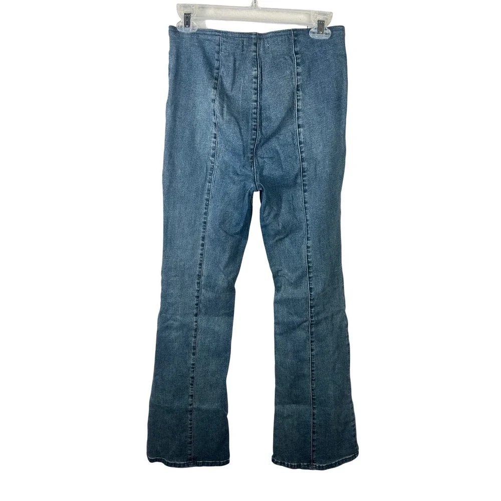 We The Free Flare Jeans Women‎ 27 Blue High Rise Pull On Pants Flare leg